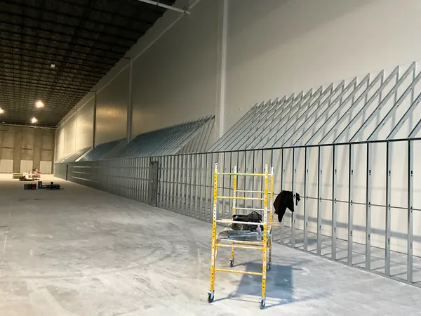 commercial building with fire-rated corridor